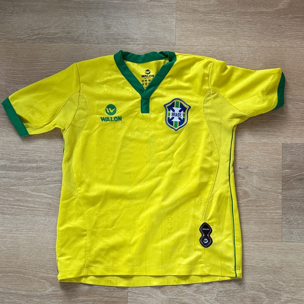 Neymar Jr Jersey Kids Bright Yellow and Green Jersey